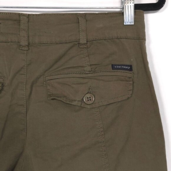 Sanctuary Size 26 Rebel Standard Rise Pants Hiker Green Women's Utility Military - Picture 13 of 16